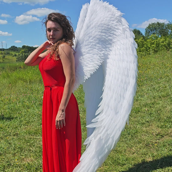 White angels wings costume