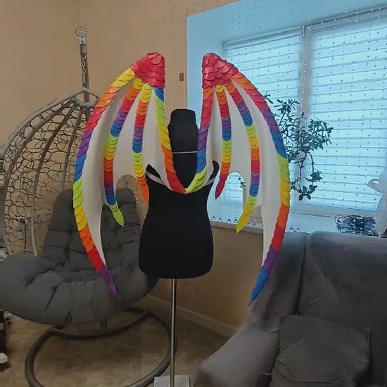 Rainbow Pride wings costume